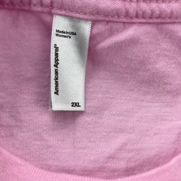 CAT Caterpillar Pink T-Shirt Women Size 2XL American Apparel Tee Casual - Picture 4 of 7